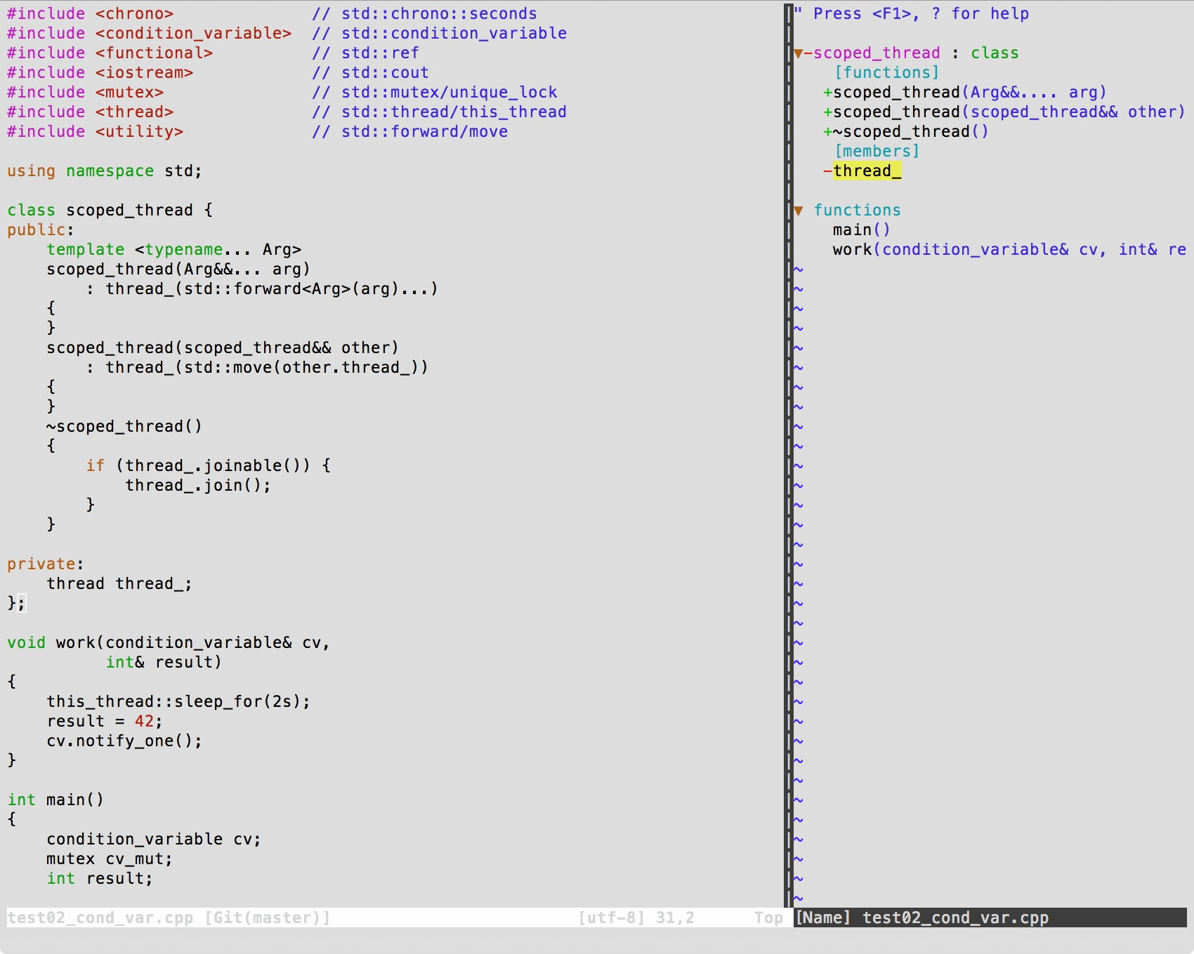 Tagbar 示例 Fig8.4