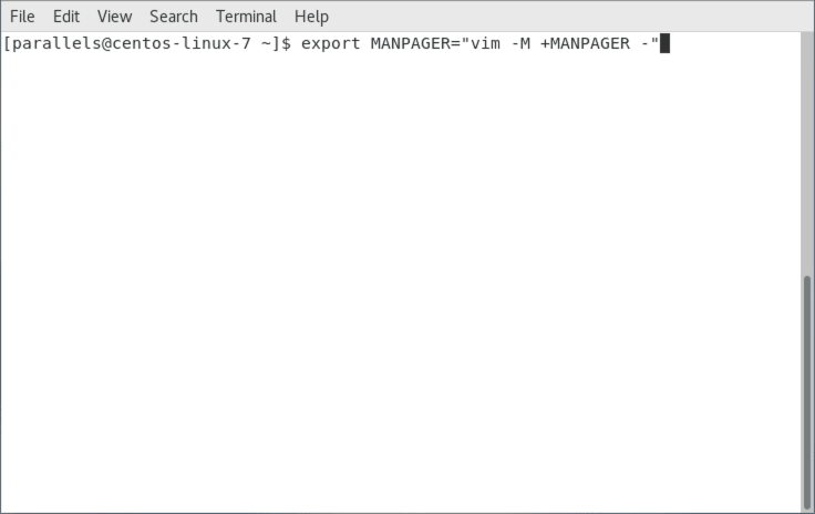 使用 Vim 查看 man 帮助 Fig4.2