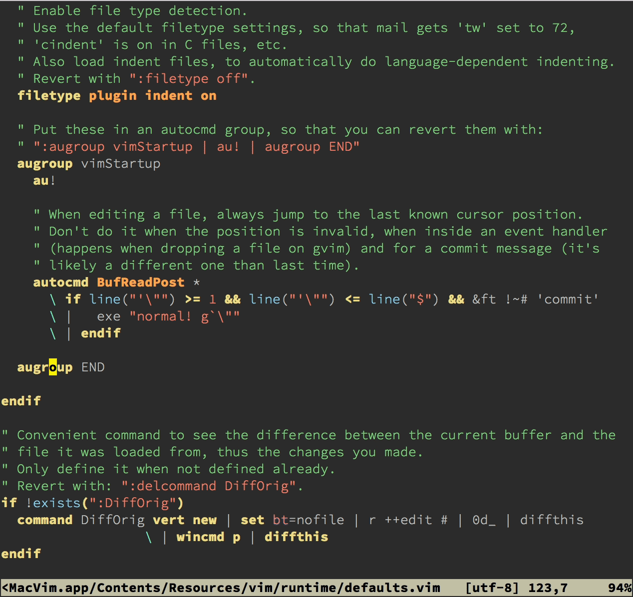 在 Vim 脚本里使用 K 键查看帮助 Fig14.1